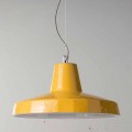 Lámpara colgante de 42cm en latón y maiolica toscana Rossi - Toscot
