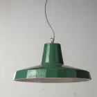 Lámpara colgante de 42 cm en latón y mayólica toscana Rossi - Toscot Viadurini