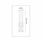 Lámpara colgante con 1, 3 o 6 luces de diseño moderno de latón - Typha de Il Fanale Viadurini