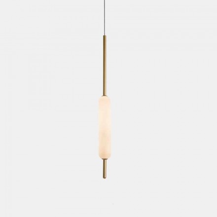 Lámpara colgante con 1, 3 o 6 luces de diseño moderno de latón - Typha de Il Fanale Viadurini