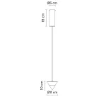 Lámpara Suspendida en Alambre de Aluminio Negro y Cono de Gran Diseño - Mercado Viadurini