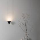 Lámpara Suspendida en Alambre de Aluminio Negro y Cono de Gran Diseño - Mercado Viadurini