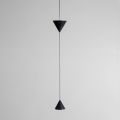 Lámpara Suspendida de Alambre en Aluminio Negro y Diseño de Doble Cono - Mercado
