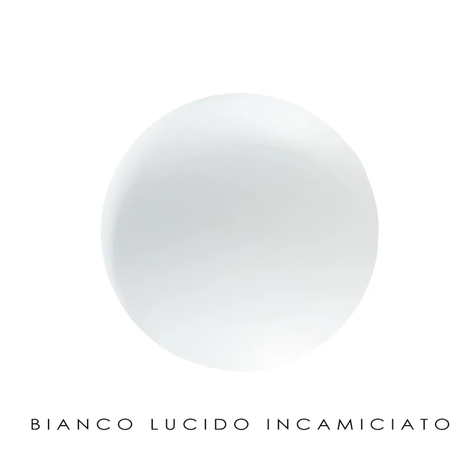 Lámpara colgante artesanal en vidrio Venecia blanco soplado - Nieve Viadurini