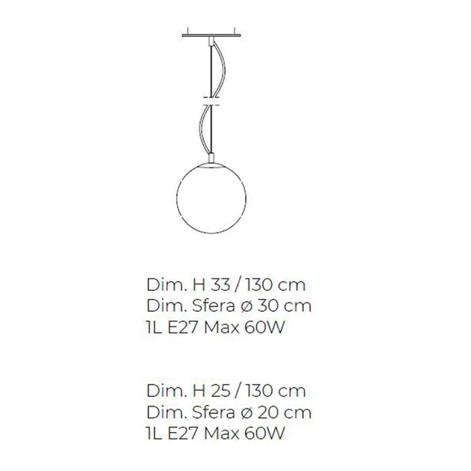 Lámpara colgante artesanal en vidrio Venecia blanco soplado - Nieve Viadurini