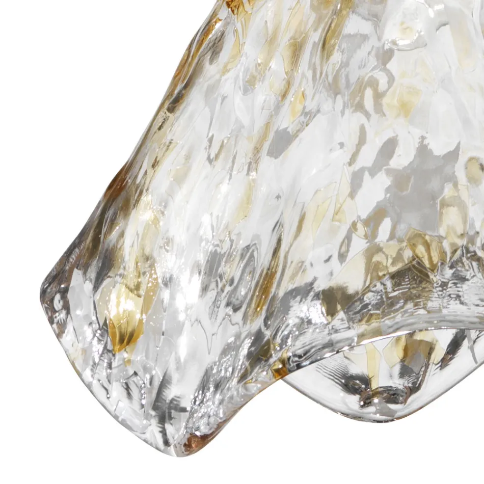 Lámpara colgante artesanal en vidrio veneciano soplado 35 46 cm - Mary Viadurini