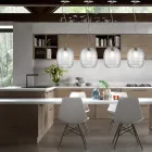 Lámpara colgante artesanal en vidrio veneciano soplado - Cloe Balloton Viadurini