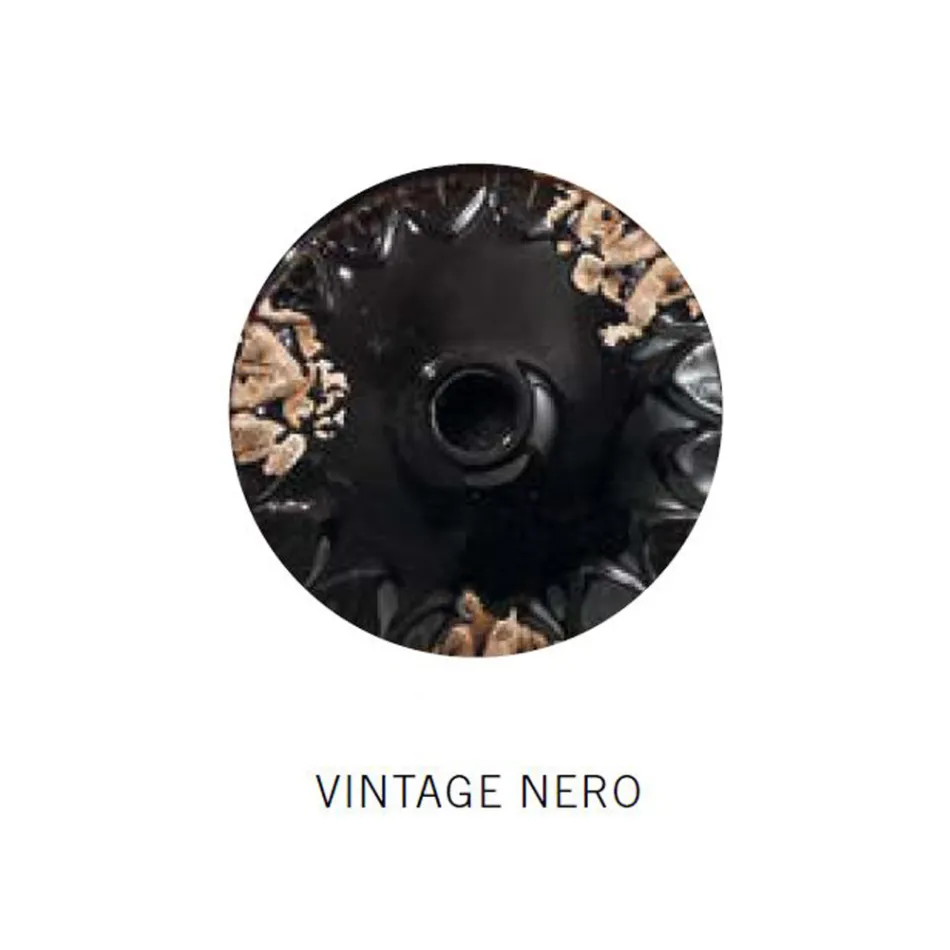 Lámpara Colgante Artesanal Industrial en Hierro y Cerámica - Industrial Viadurini