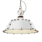 Lámpara Colgante Artesanal Industrial en Hierro y Cerámica - Industrial Viadurini