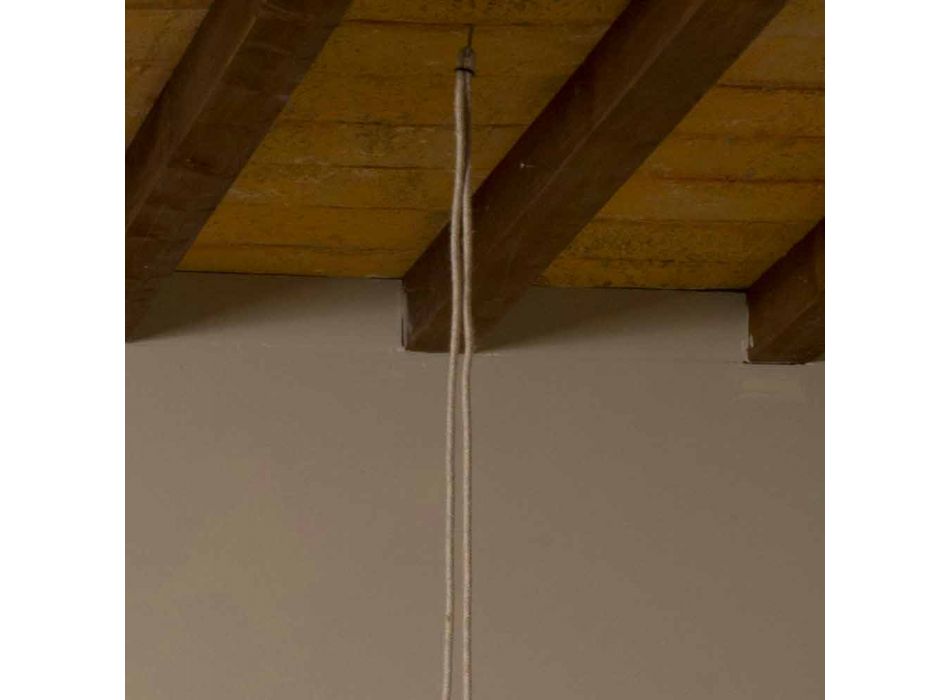 Lámpara de pie / suspendida de latón y lana fabricada en Italia Evita Viadurini