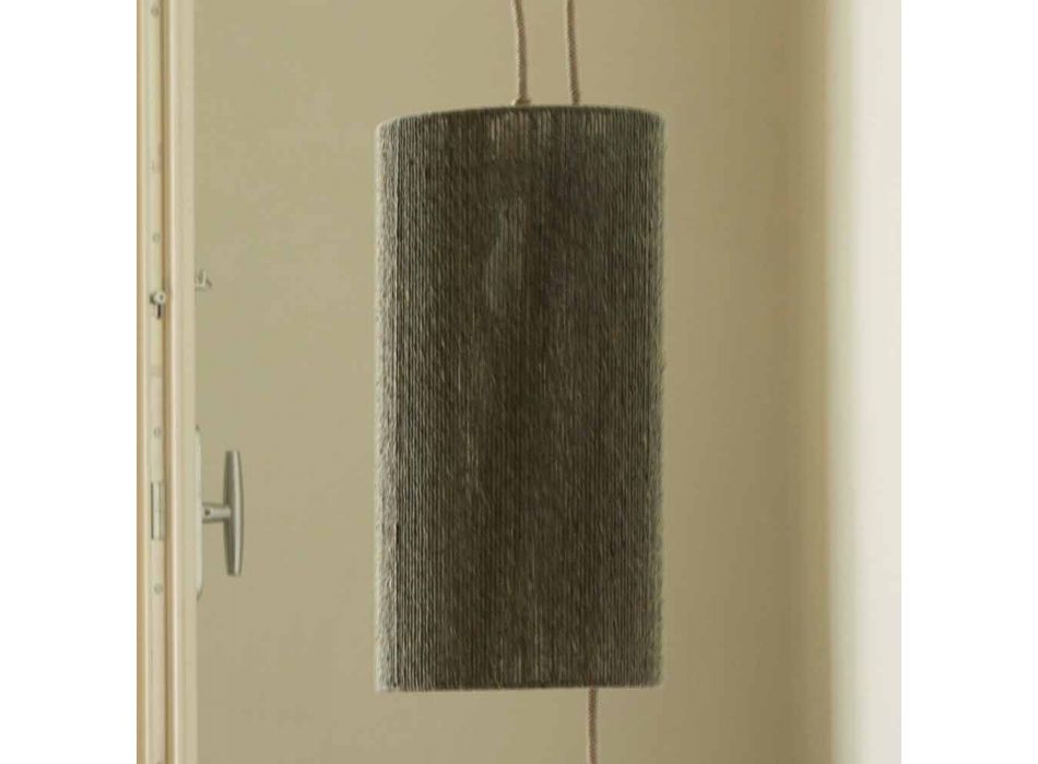 Lámpara de pie / suspendida de latón y lana fabricada en Italia Evita Viadurini