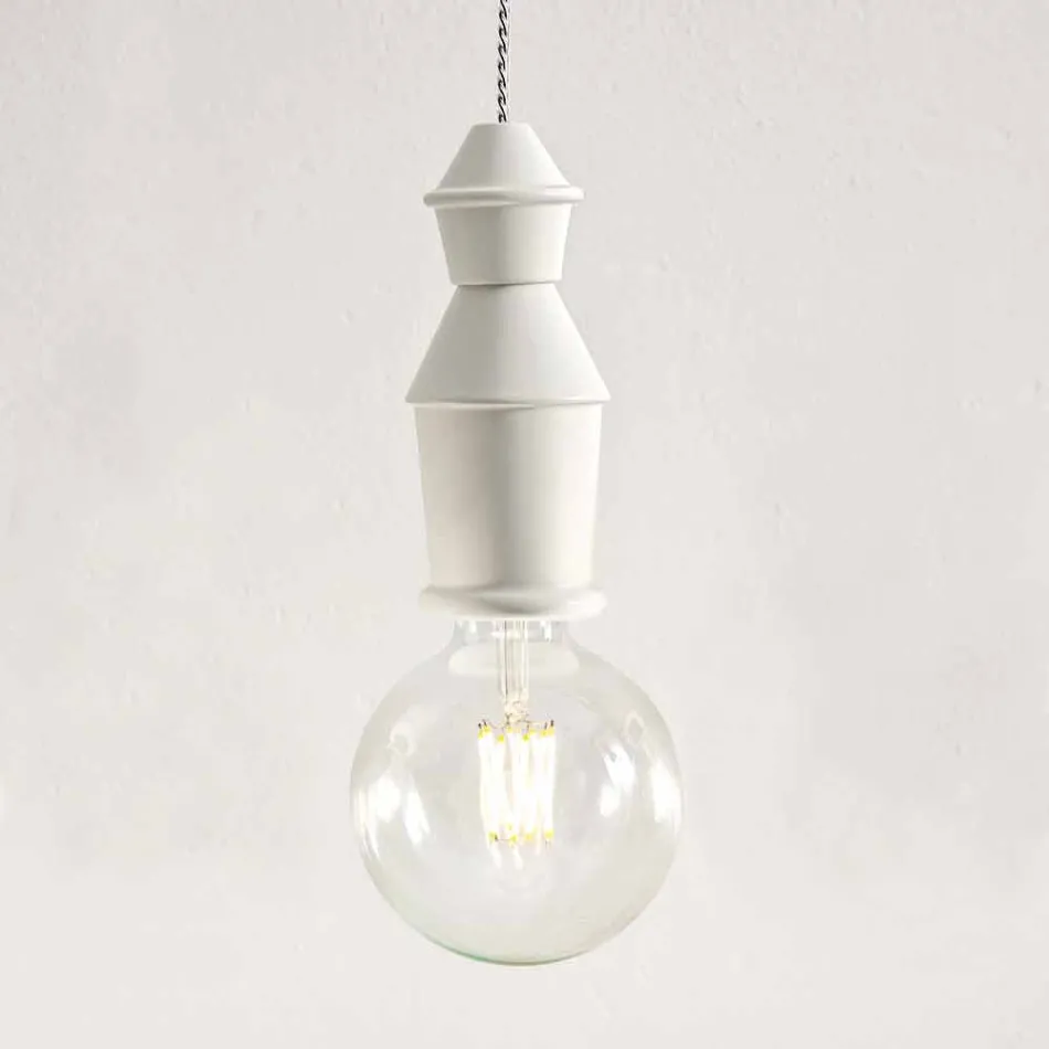 Lámpara suspendida de diseño cerámico - Destino de Aldo Bernardi Viadurini