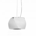 Lámpara suspendida de diseño en metal y resina blanca Made in Italy - Beijing
