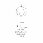 Lámpara Suspendida de Diseño en Metal y Resina Blanca Made in Italy - Beijing Viadurini