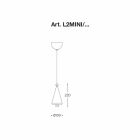 Lámpara suspendida en cerámica de diseño - Lustrini L2 Aldo Bernardi Viadurini