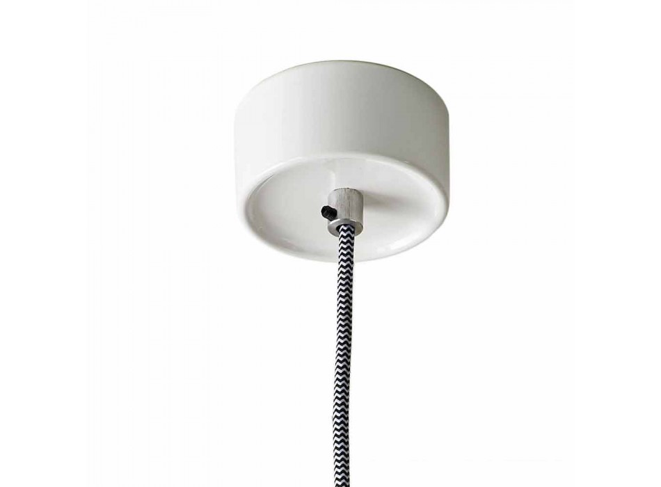 Lámpara de suspensión en cerámica y aluminio moderno fabricada en Italia Asia. Viadurini
