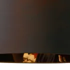 Lámpara Suspendida en Lino Antracita con Impresión de Diseño Interno 2 Tamaños - Bramosia Viadurini