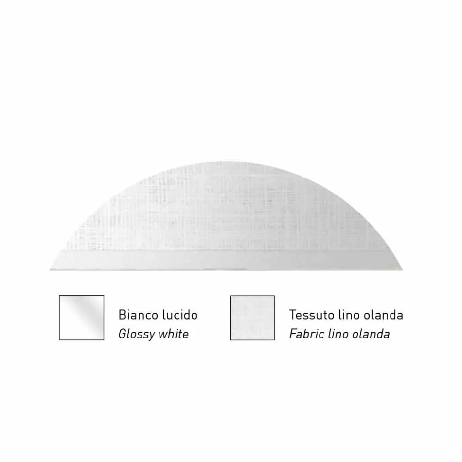 Lámpara suspendida de metal con pantalla de red o lino Made in Italy - Jump Viadurini