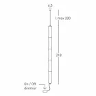 Lámpara Suspendida en Polietileno Blanco y Metal Made in Italy - Asturias Viadurini