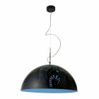Lámpara de suspensión en resina In-es.artdesign Half Moon Modern pizarra Viadurini