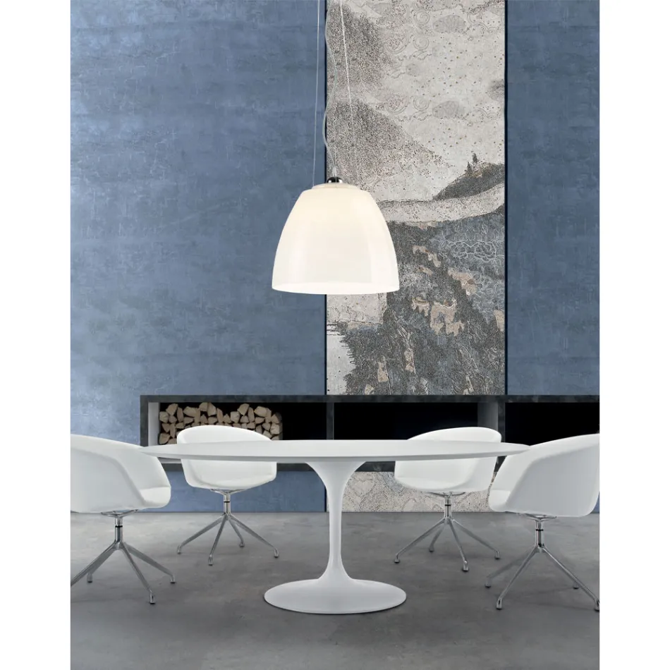 Lámpara colgante de vidrio veneciano soplado a mano - Flora Viadurini