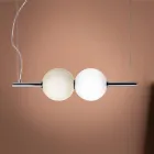 Lámpara colgante de vidrio veneciano soplado a mano - Jupiter Viadurini