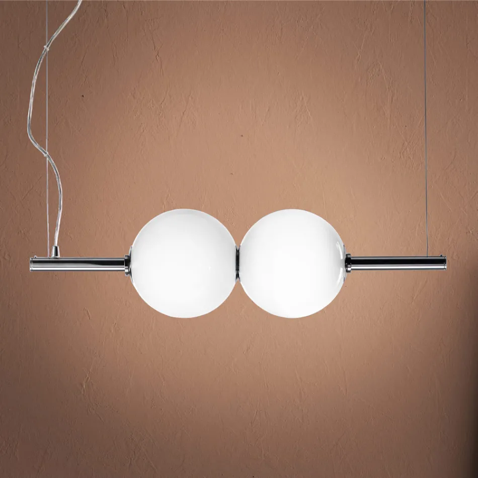 Lámpara colgante de vidrio veneciano soplado a mano - Jupiter Viadurini