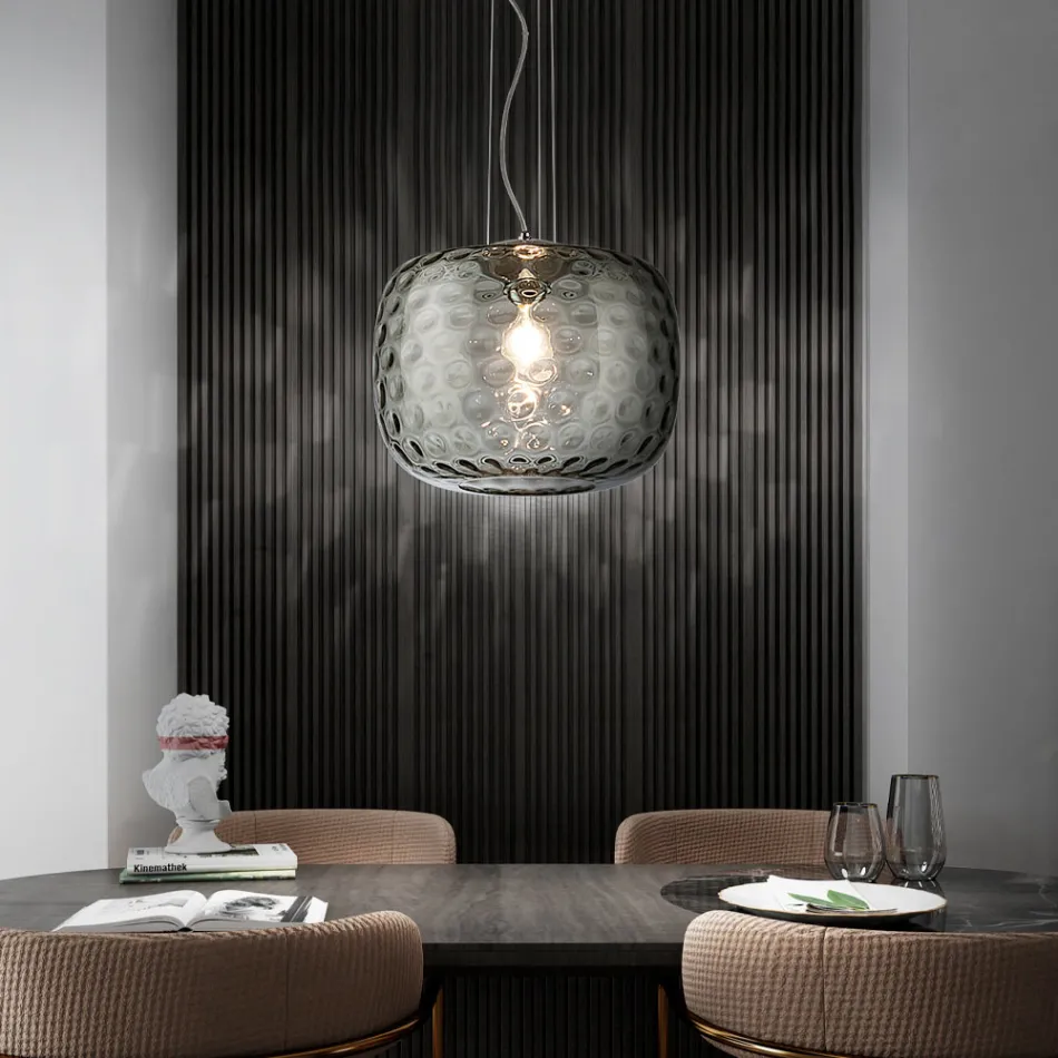 Lámpara colgante veneciana artesanal de vidrio soplado - Cloe Balloton Viadurini