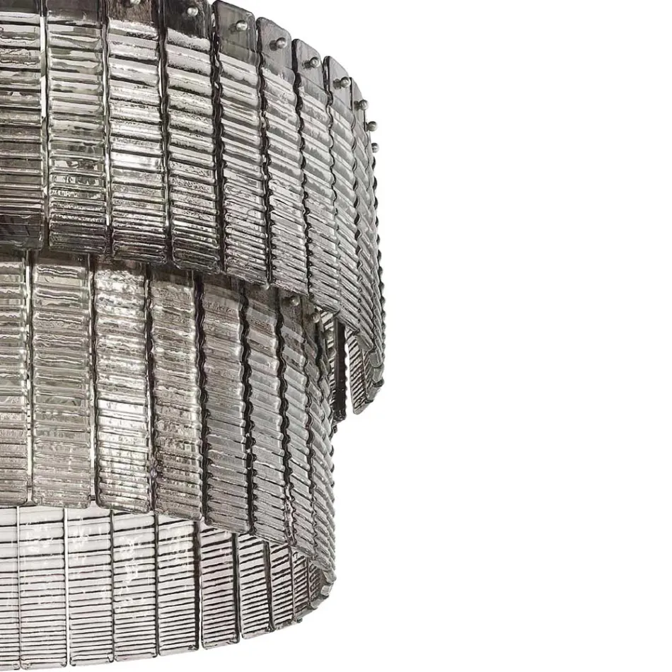 Lámpara de suspensión moderna en vidrio artesanal de lujo Made in Italy - Valadier Viadurini