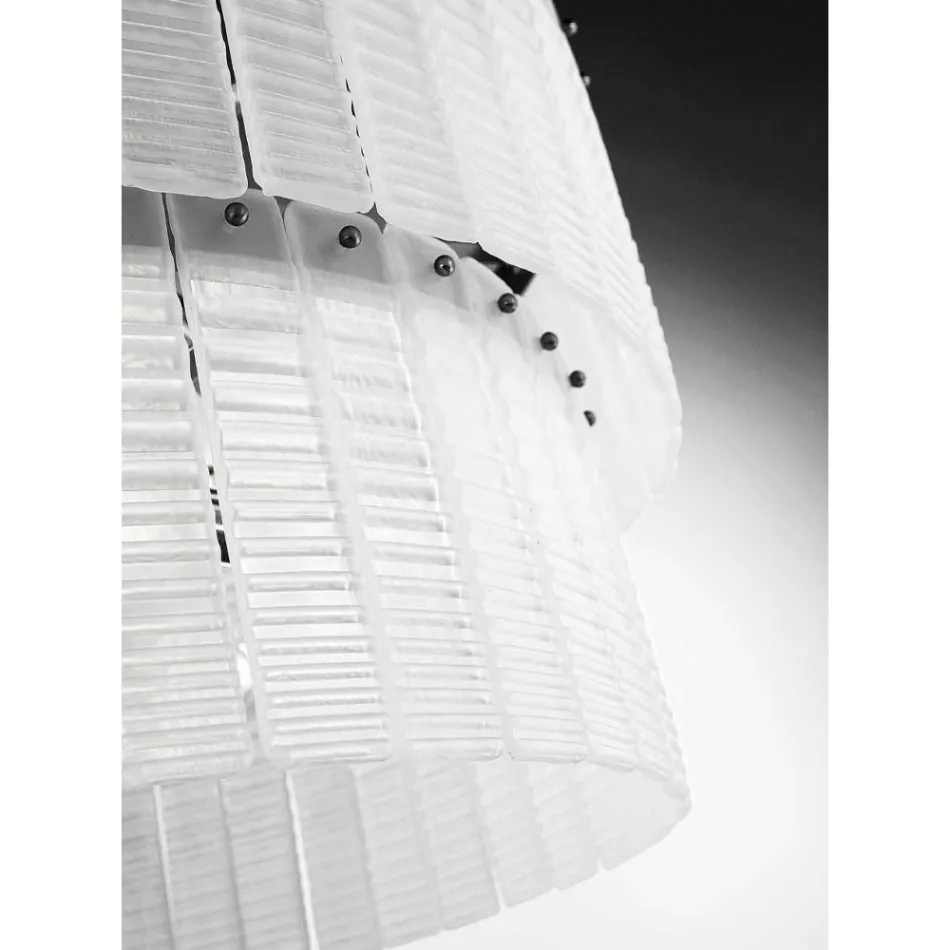 Lámpara de suspensión moderna en vidrio artesanal de lujo Made in Italy - Valadier Viadurini