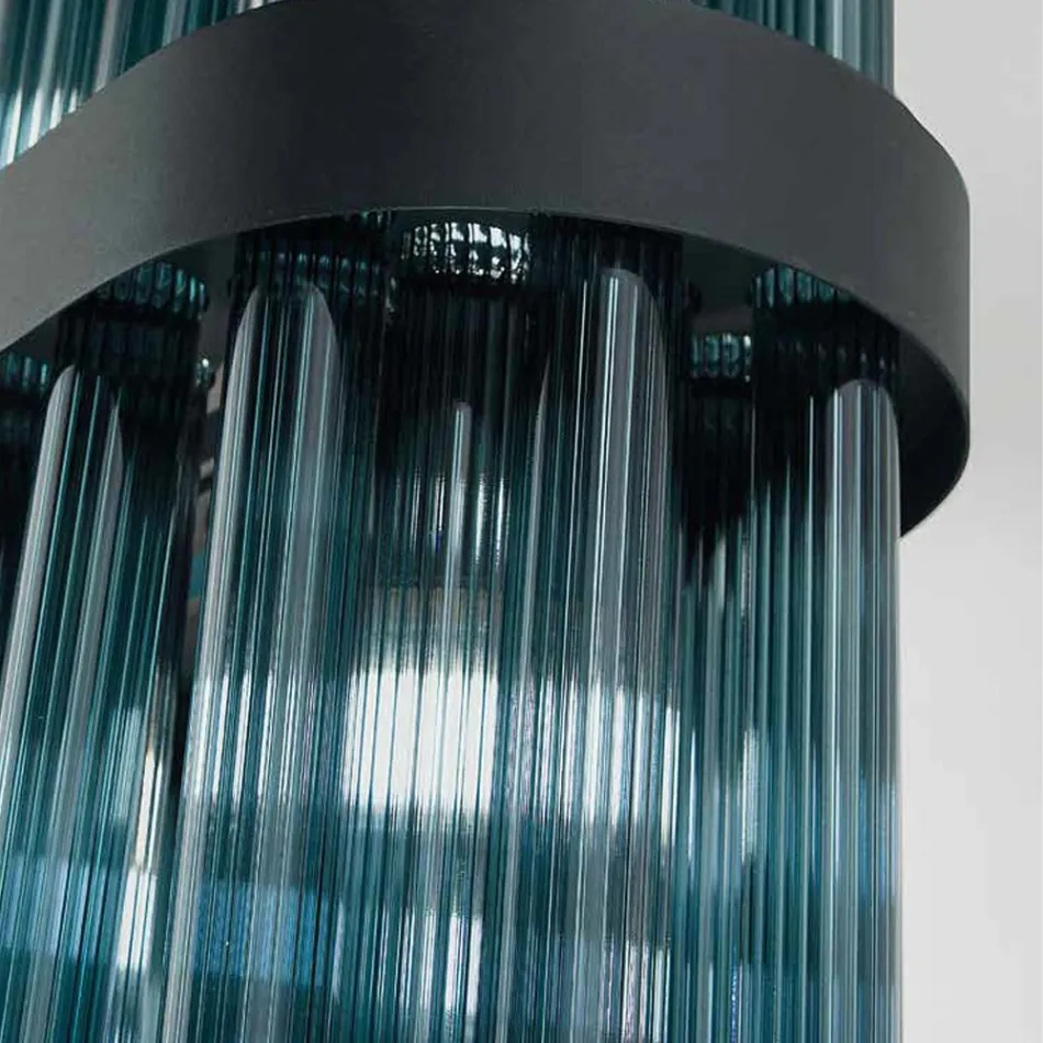 Lámpara de suspensión moderna en vidrio soplado de lujo Made in Italy - Maesta Viadurini