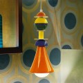 Lámpara colgante multicolor contemporánea Slide Otello Hanging, hecha en Italia
