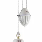 Lámpara suspendida artesanal de cerámica y hierro - Roma Viadurini