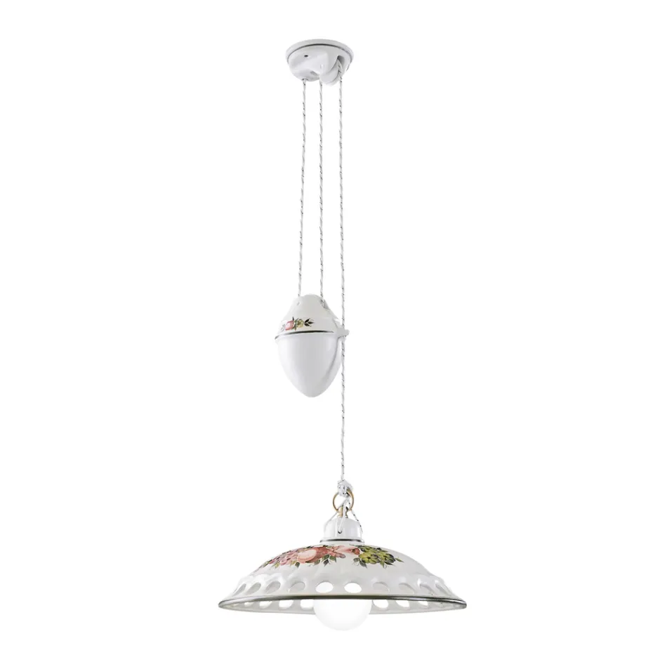 Lámpara colgante Ups and Down de cerámica hecha a mano con Passanastri - Nápoles Viadurini