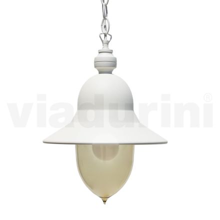 Lámpara de exterior suspendida vintage en aluminio Made in Italy - Cassandra Viadurini