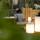 Lámpara de Mesa para Diseño Exterior o Interior con Led, Solar o E27 - Tamburostar Viadurini