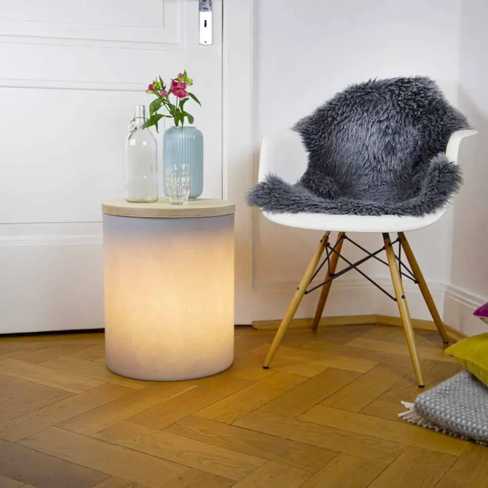 Lámpara de Mesa para Diseño Exterior o Interior con Led, Solar o E27 - Tamburostar Viadurini