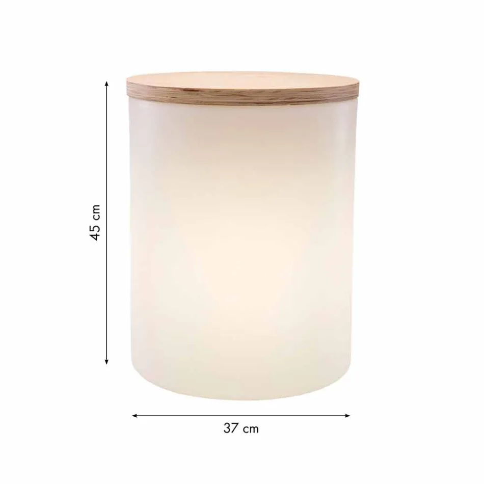 Lámpara de Mesa para Diseño Exterior o Interior con Led, Solar o E27 - Tamburostar Viadurini