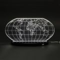 Lámpara de mesa Led Planisphere en cristal acrílico grabado con láser - Rihanna