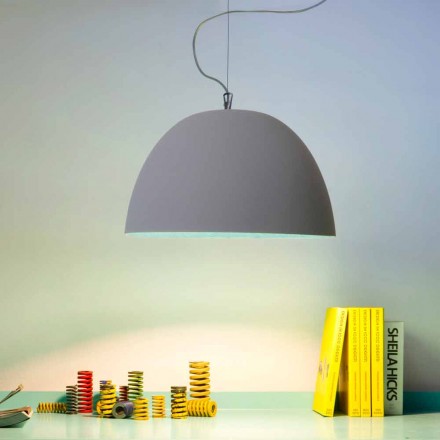 Lámpara de suspensión pintada In-es.artdesign H2o Cemento moderno Viadurini
