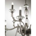 Araña clásica de 12 luces en vidrio soplado y detalles hechos a mano - Phaedra Viadurini