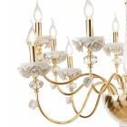 Lámpara de araña clásica de 18 luces en porcelana y vidrio soplado de lujo - Eteria Viadurini