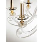 Araña de 18 luces en vidrio soplado y cristal de lujo clásico - Cassea Viadurini
