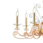 Araña de 24 luces en vidrio soplado y cristal de lujo clásico - Cassea Viadurini