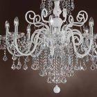 Araña de 8 luces en vidrio veneciano Made in Italy Classic - Florentino Viadurini