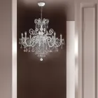 Araña de 8 luces en vidrio veneciano Made in Italy Classic - Florentino Viadurini