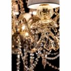 Araña de 16 luces hecha a mano en vidrio de Venecia, Made in Italy - Milagros Viadurini