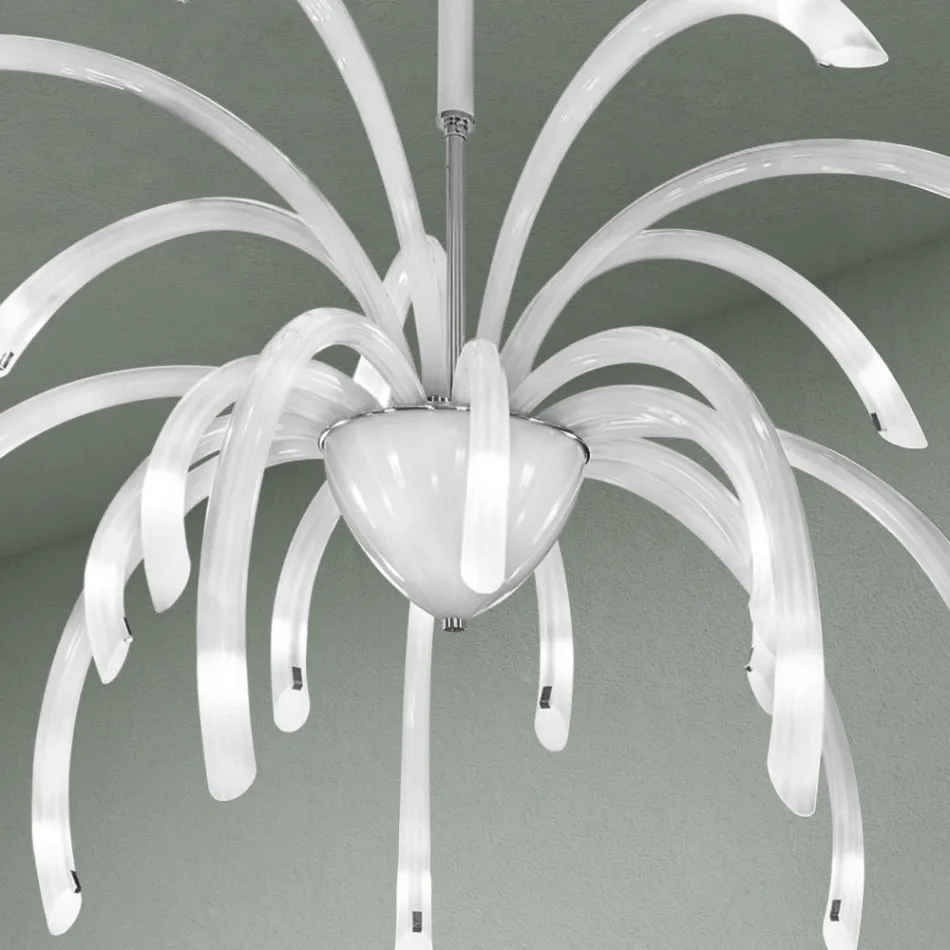 Araña de cristal veneciano de 21 luces hecha a mano en Italia - Jason Viadurini