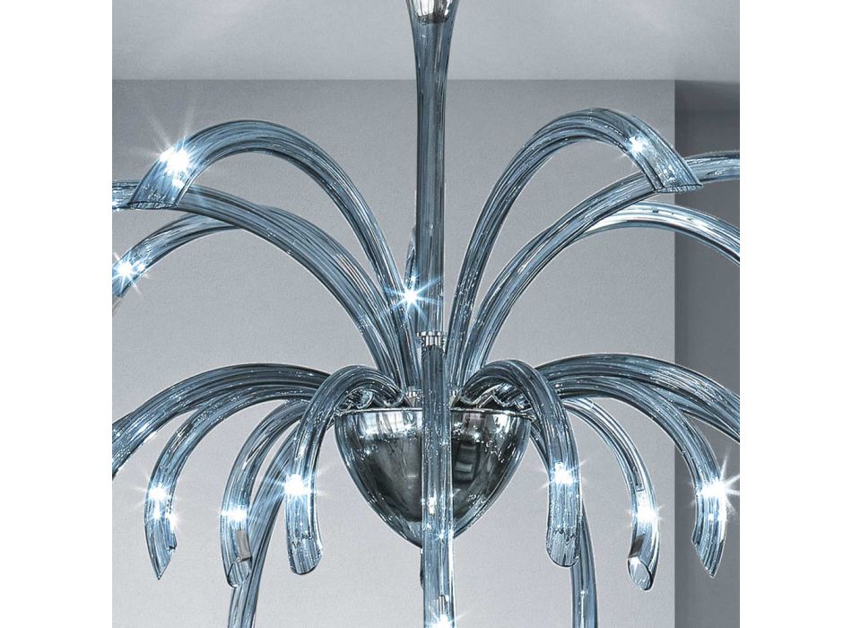 Araña de cristal veneciano de 21 luces hecha a mano en Italia - Jason Viadurini