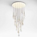 Lámpara de araña de 40 luces en latón pulido y vidrio Made in Italy, lujo - Selene